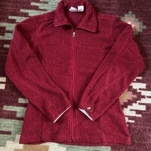 The North Face Burgundy/Red Fleece Jacket